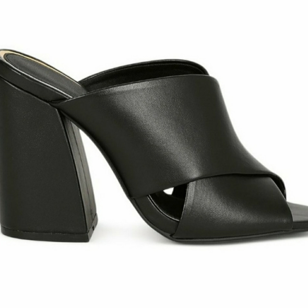 Block Heel Mules - Picture 2 of 4